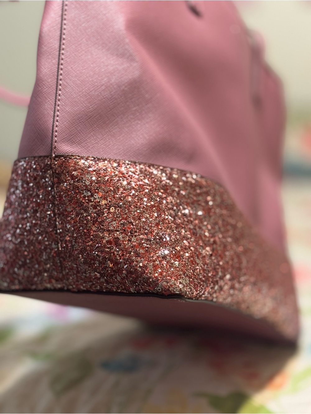 Kate Spade New York Pink Glitter Bottom Tote - Picture 9 of 16